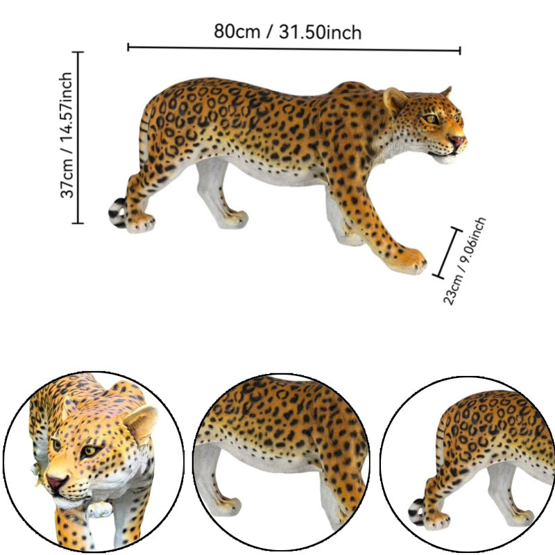 Realistic Leopard Garden Statue