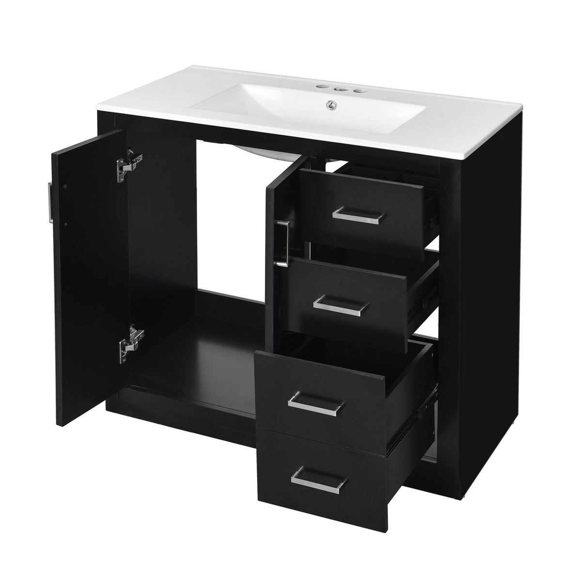 Bathroom Vanity With Sink Combo, Storage Cabinet