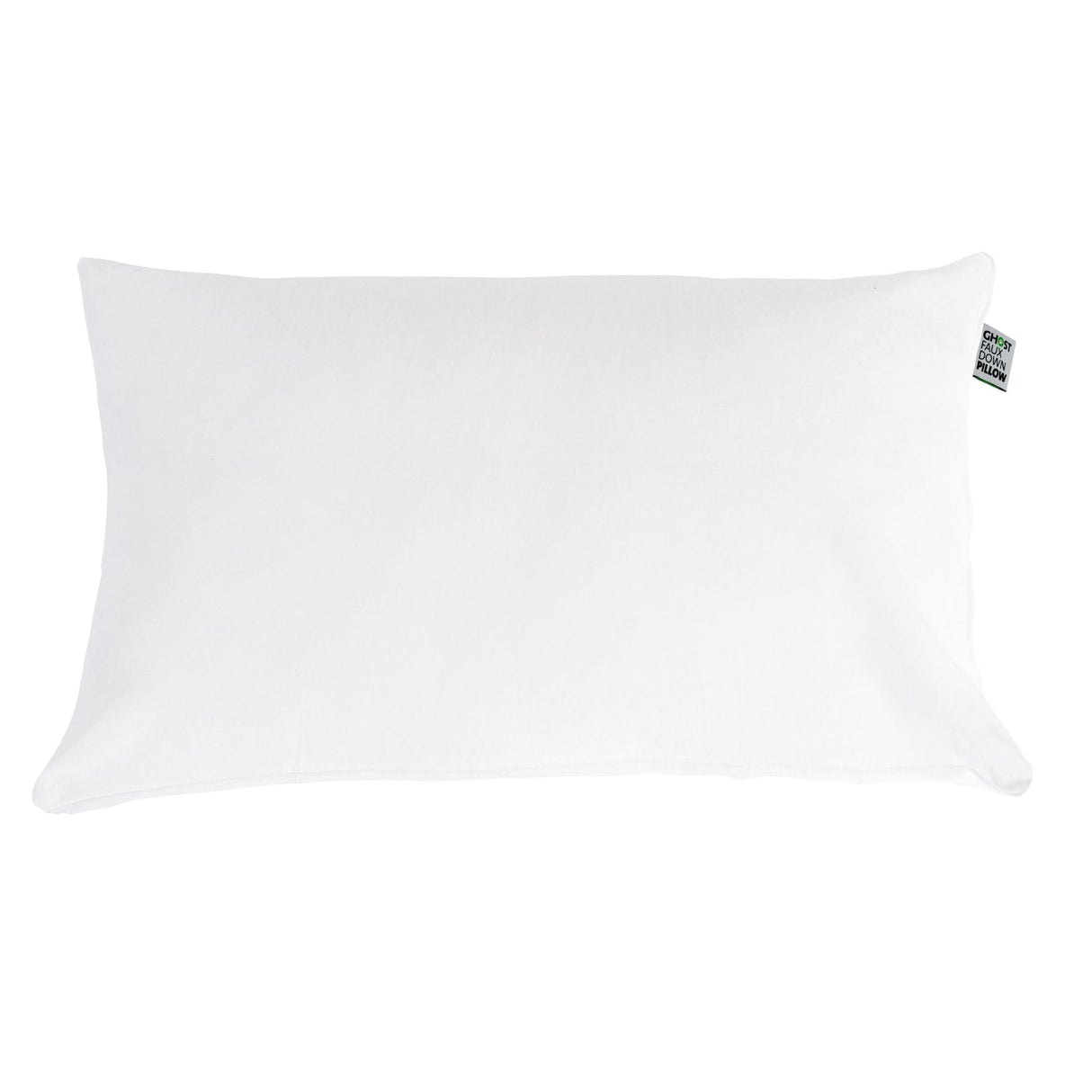 Ghostpillow Faux Down Luxury Pillow with Microfiber Gel Clusters, Cotton Cover - White