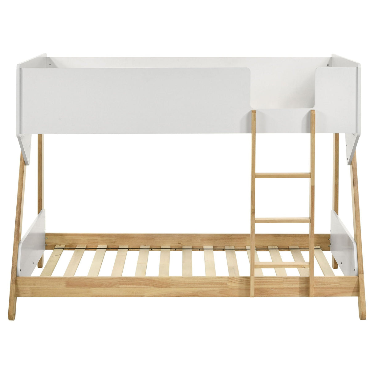Fjord - Twin Over Twin Bunk Bed, Fits Standard Mattresses - White / Natural