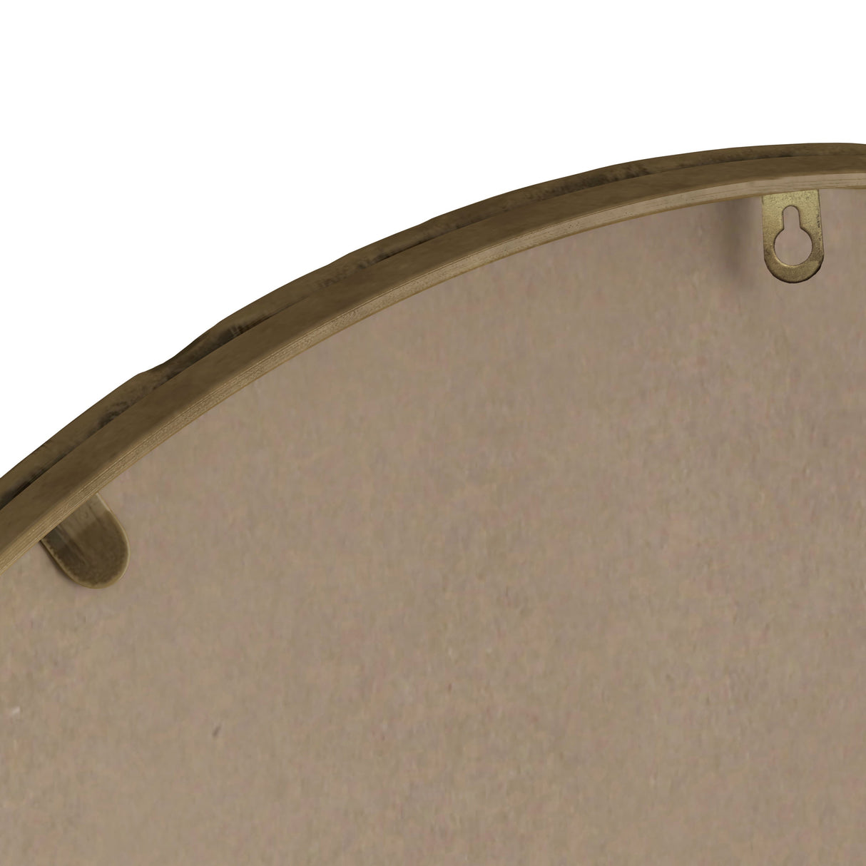 Iron Art Oval Retro Mirror in Gold with Antique Effect