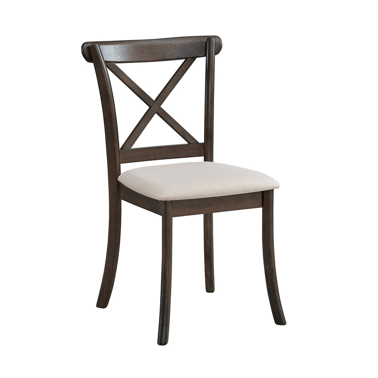 Wooden X Back Dining Chairs Set of 2Brown