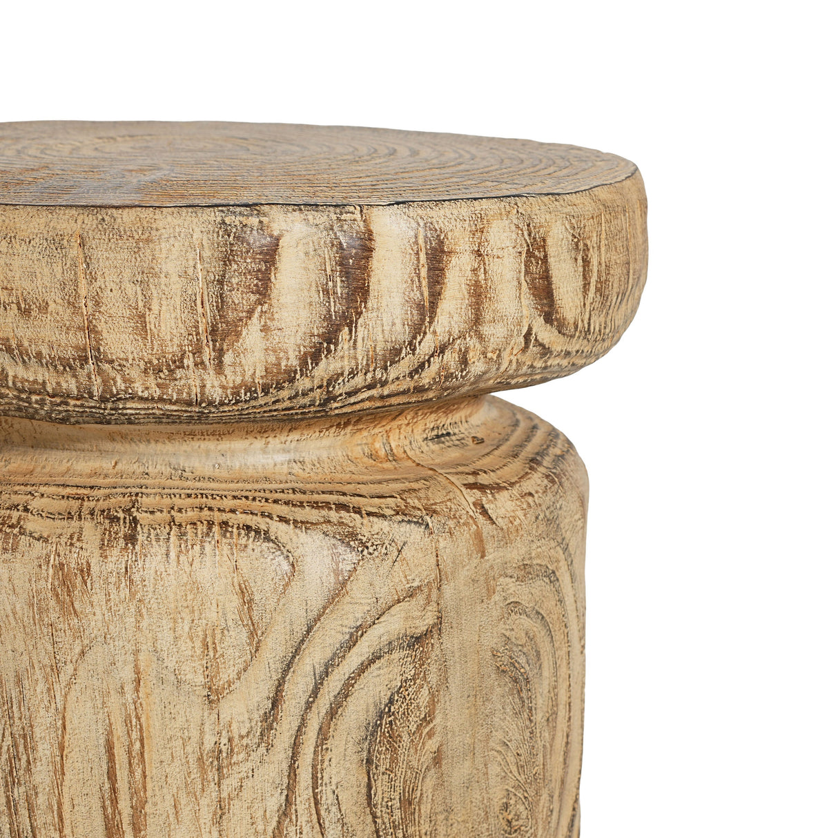 MGO Wood Grain Side Table - Natural