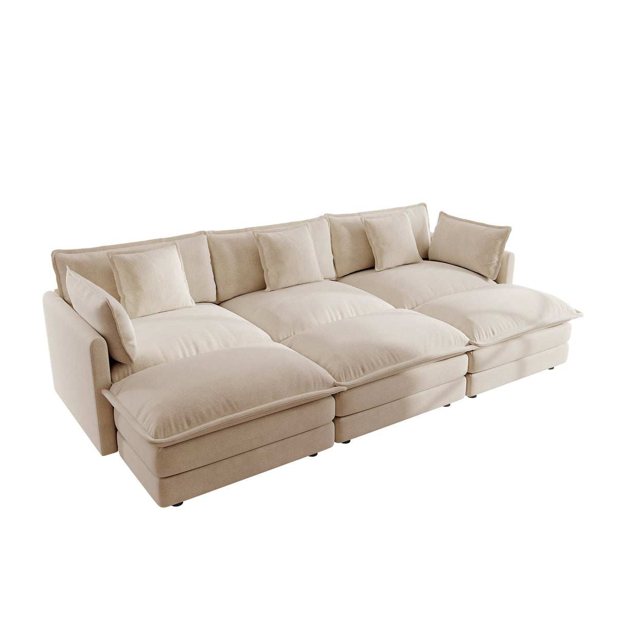 Comfortable Deep Seat Reversible Modular 3 Seater Sectional Sofa