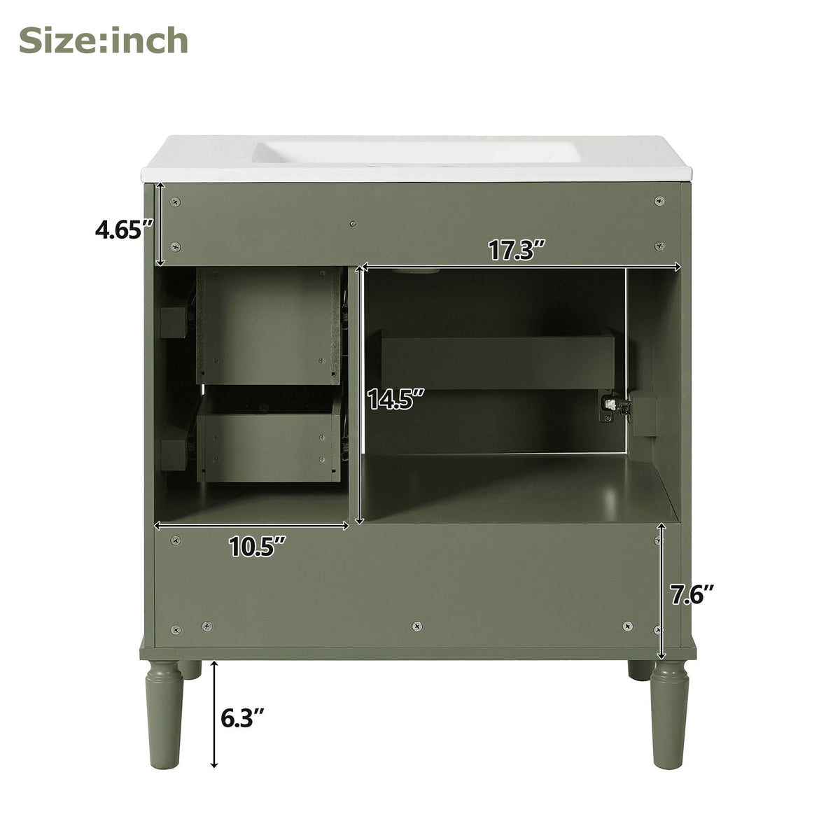 Traditional Bathroom Vanity Set With Soft Close Doors