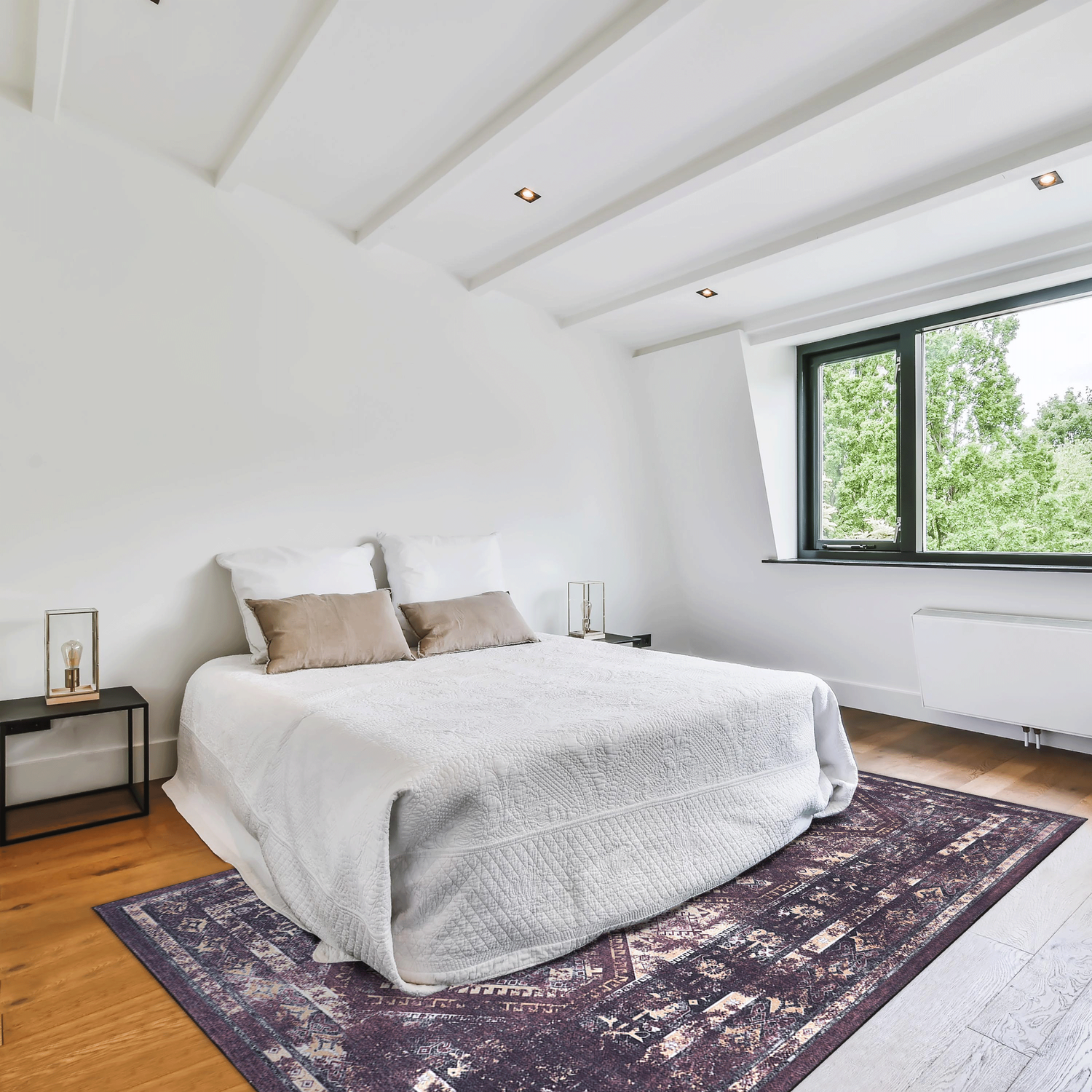 Naar Washable Area Rugs, Low-Pile, Non-Slip, Non-Shedding, Foldable, Kid & Pet Friendly