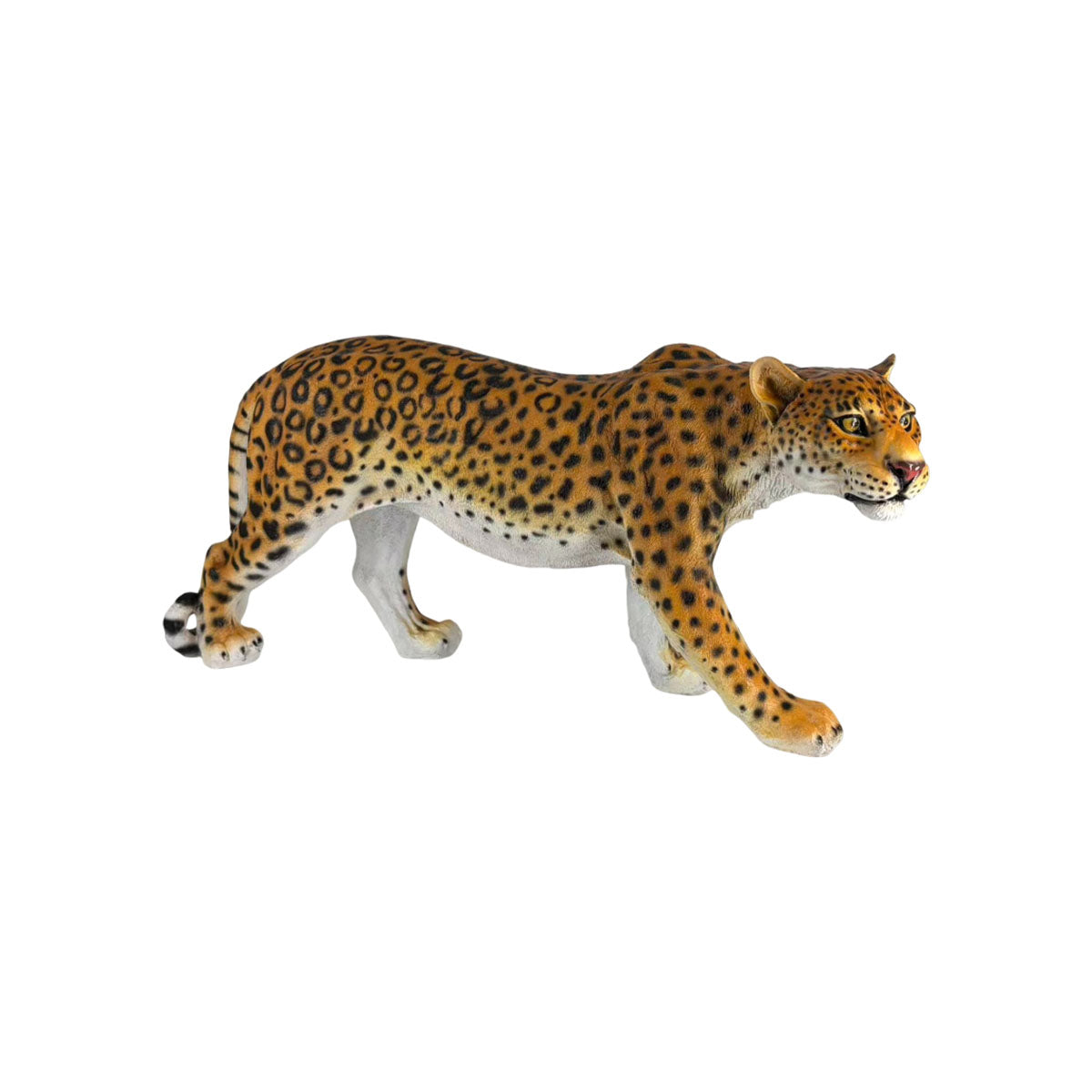 Realistic Leopard Garden Statue - 32" Lifelike Resin Cheetah Sculpture