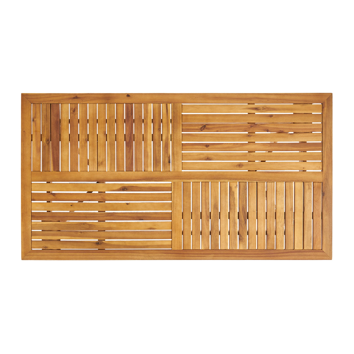 Outdoor 7 Piece Patio Rustic Acacia Wood Dining Set