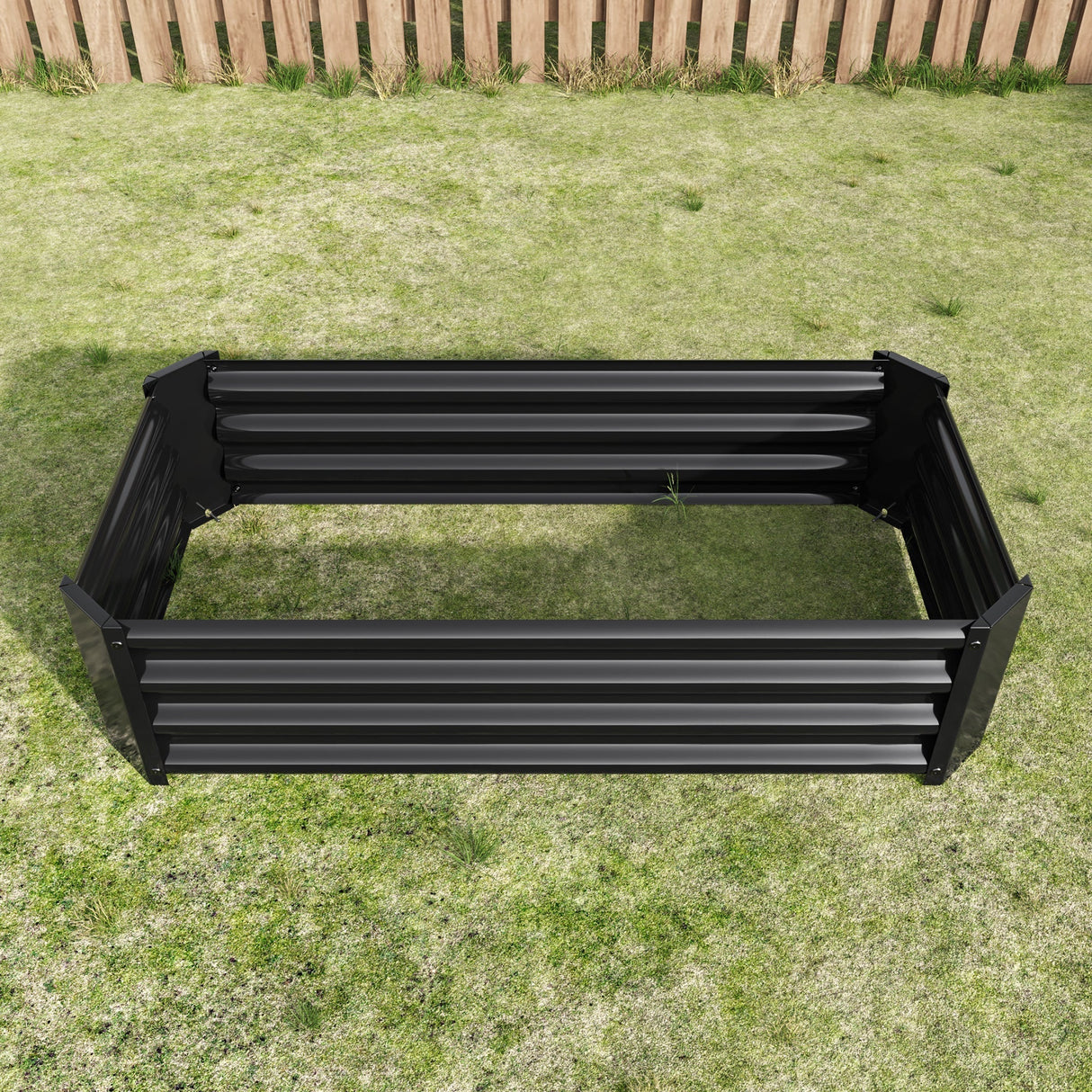 Metal Raised Garden Bed, 4×2×1ft Rectangle Planter