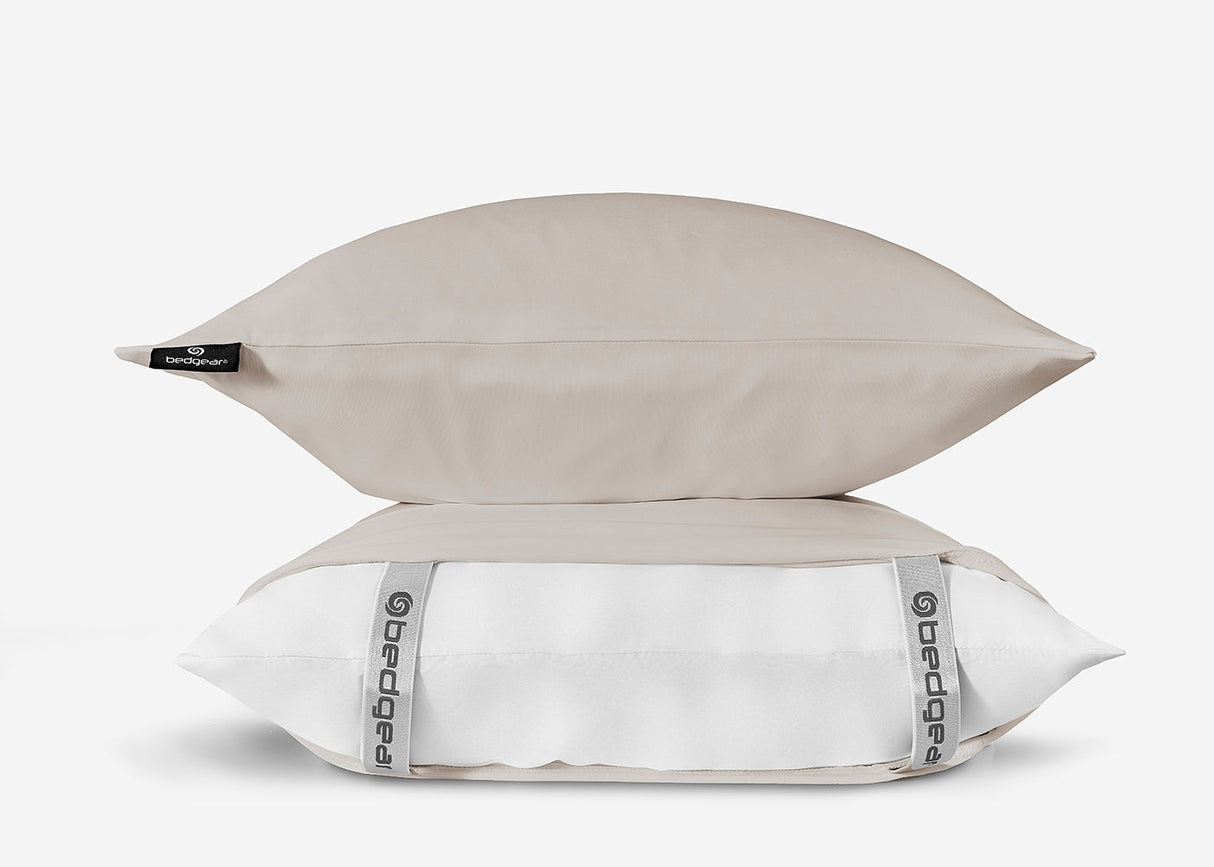 BedGear Dri-Tec King Pillowcase Set, Beige