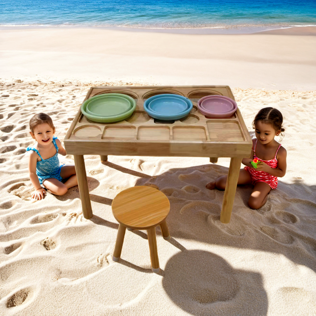 Sensory Table for Toddlers 1-3 with 2 Chairs