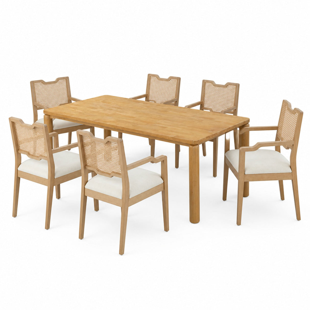 7-Piece Dining Table Set, 70"