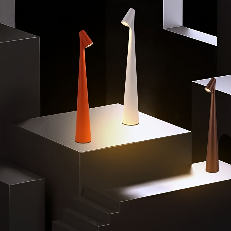 Rechargeable Touch LED Table Lamp – 3 Color Dimmable Light for Reading & Bedroom