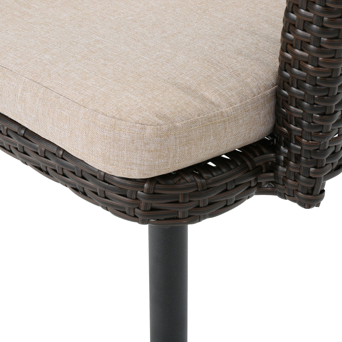 Kenneth - 3 Pieces Chat Set Outdoor Furniture - Brown Multi