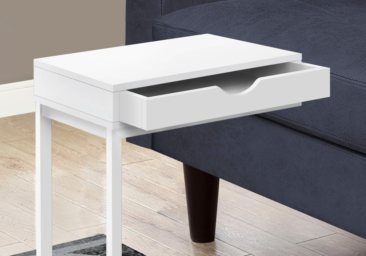 Accent Table, C-Shaped Contemporary Elegant Design