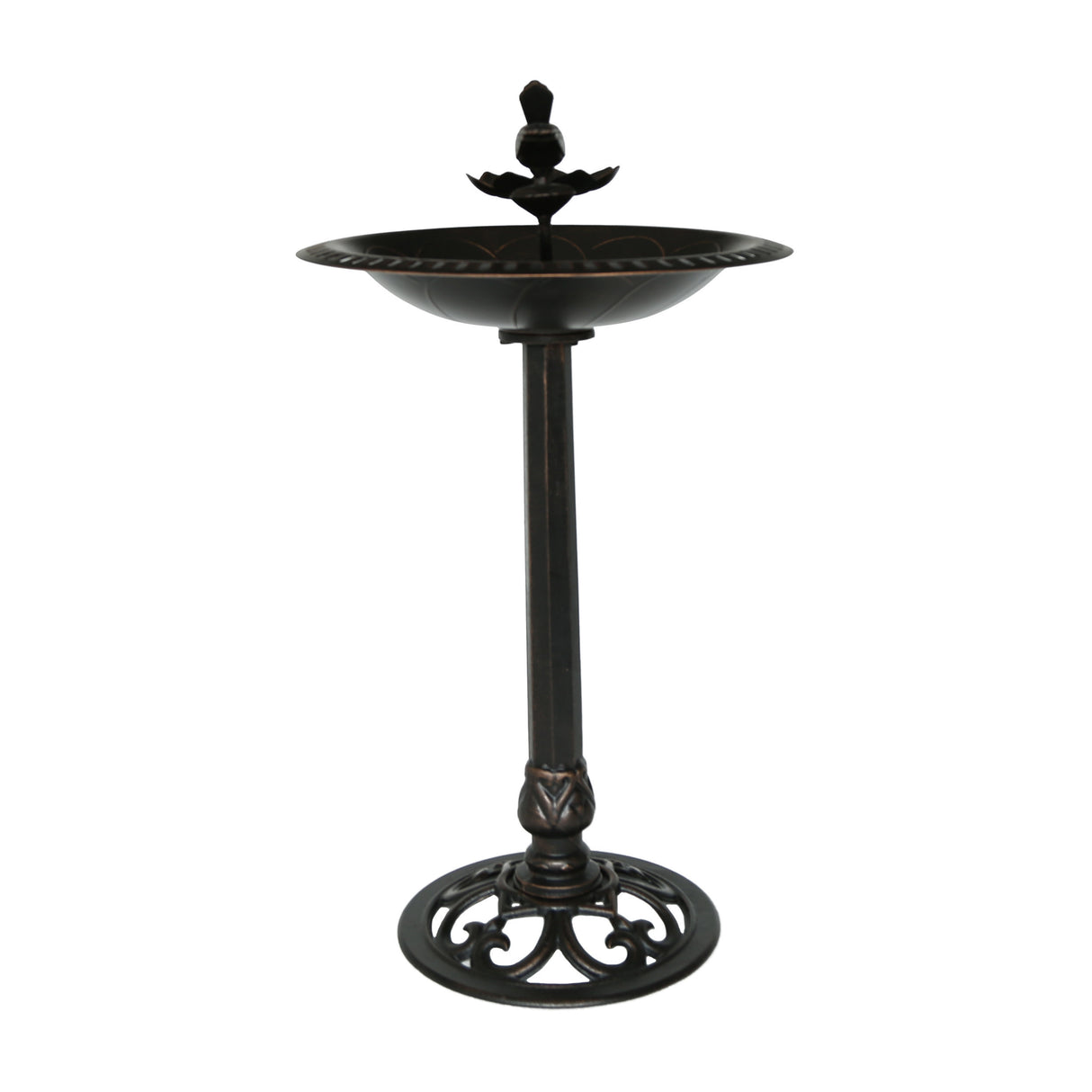 Outdoor aluminum and iron bird bath
