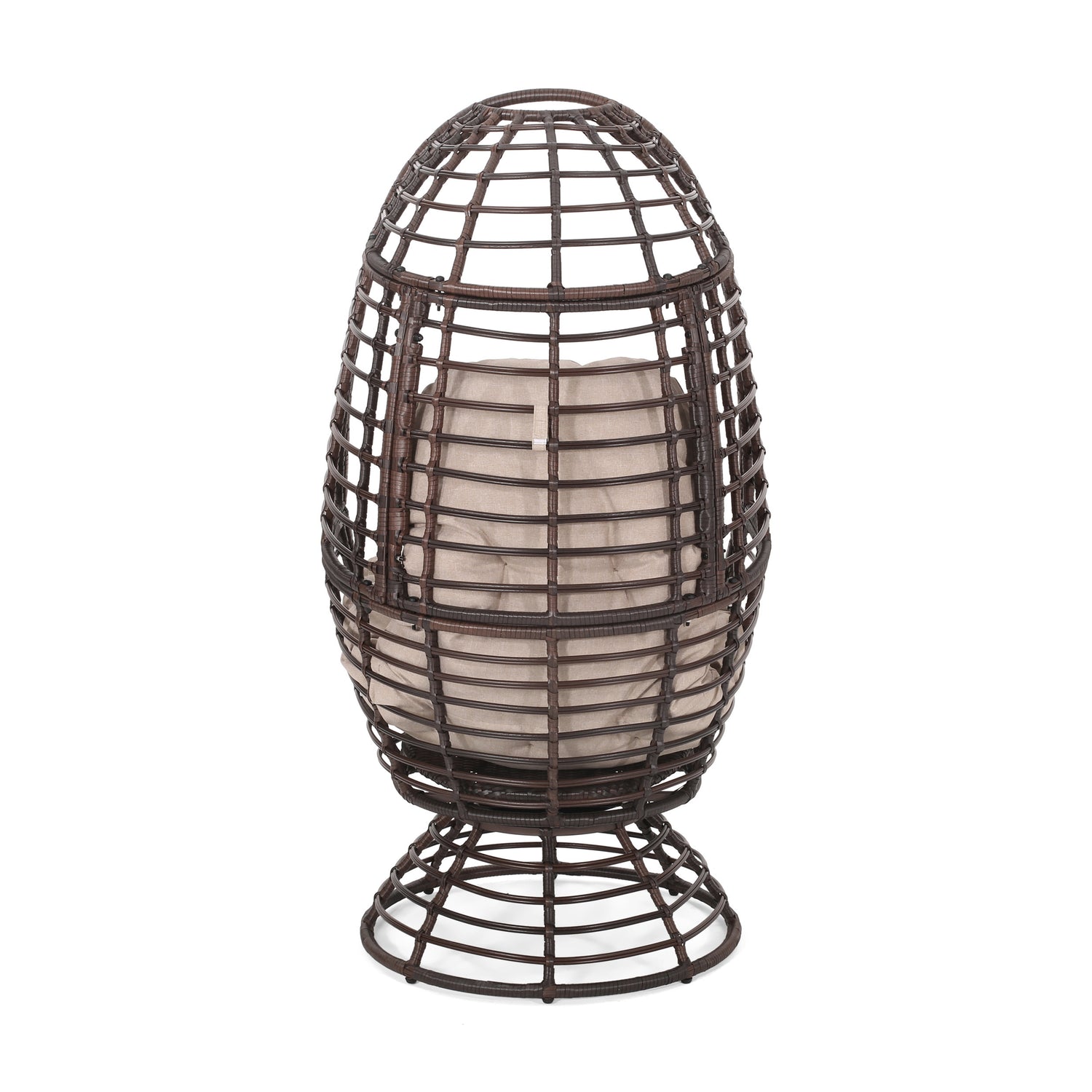 Robertson Handwoven Swivel Wicker Egg Chair