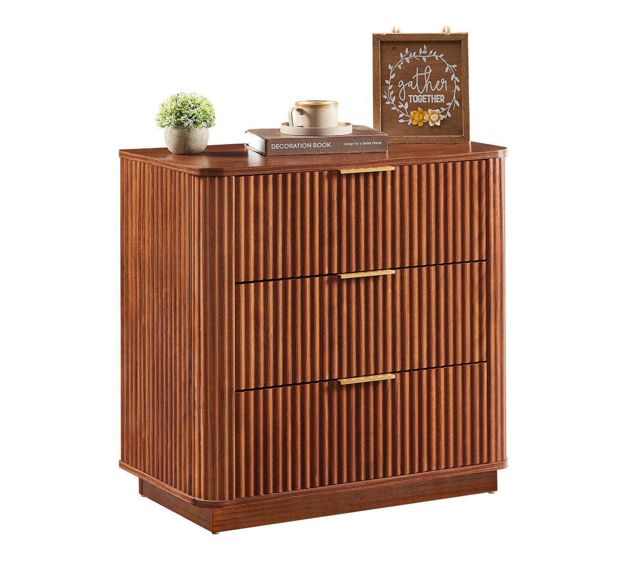 Wide Modern Chest of Drawers, Set of 2