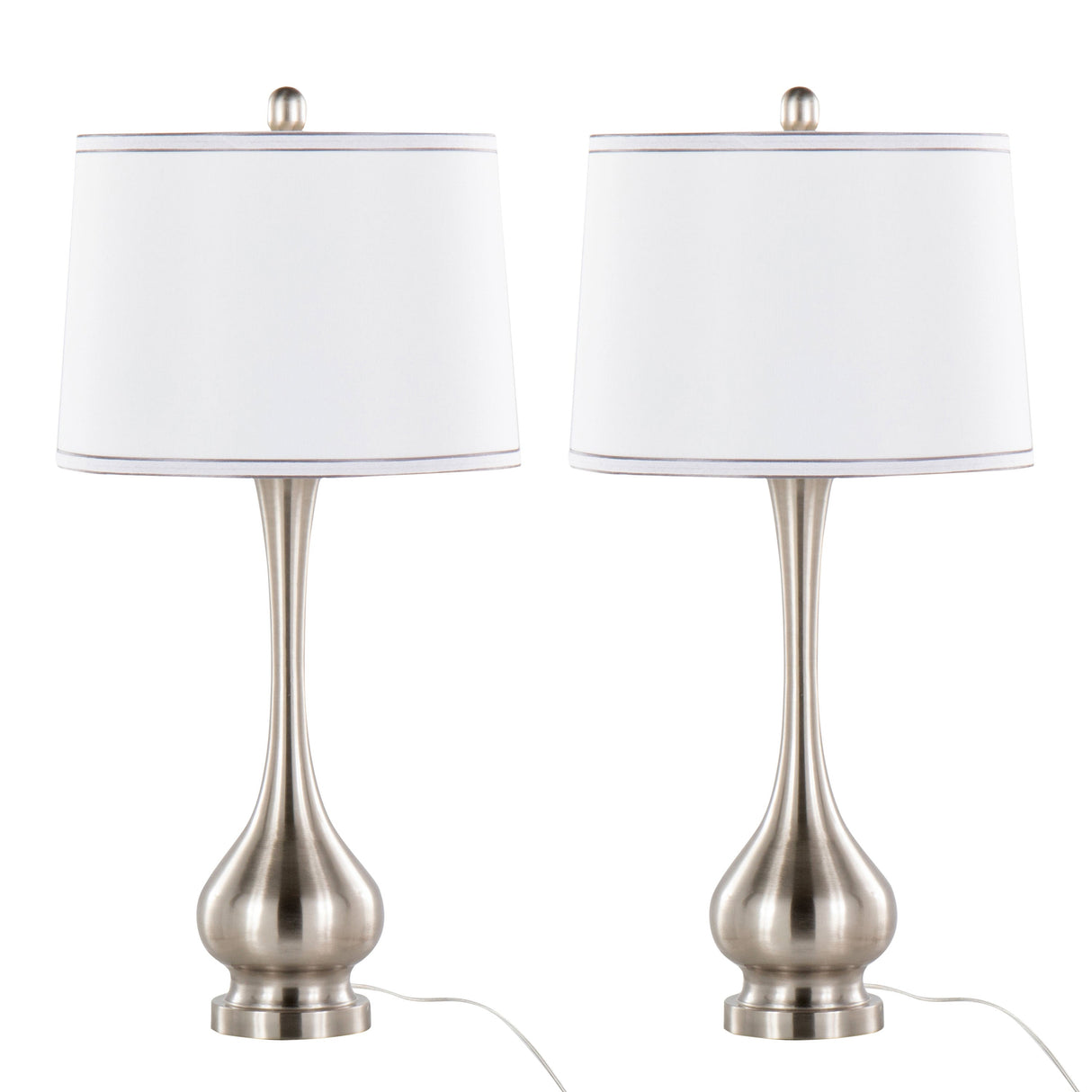 Cairo 28.75" Contemporary Metal Table Lamp Set of 2