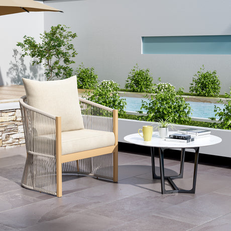Modern-Beige-Curved-Aluminum-Lounge-Chair-with-Stylish-Rope-Weave-Design-and-Cushioned-Comfort,-Perfect-for-Outdoor-Living-Lounge-Chairs