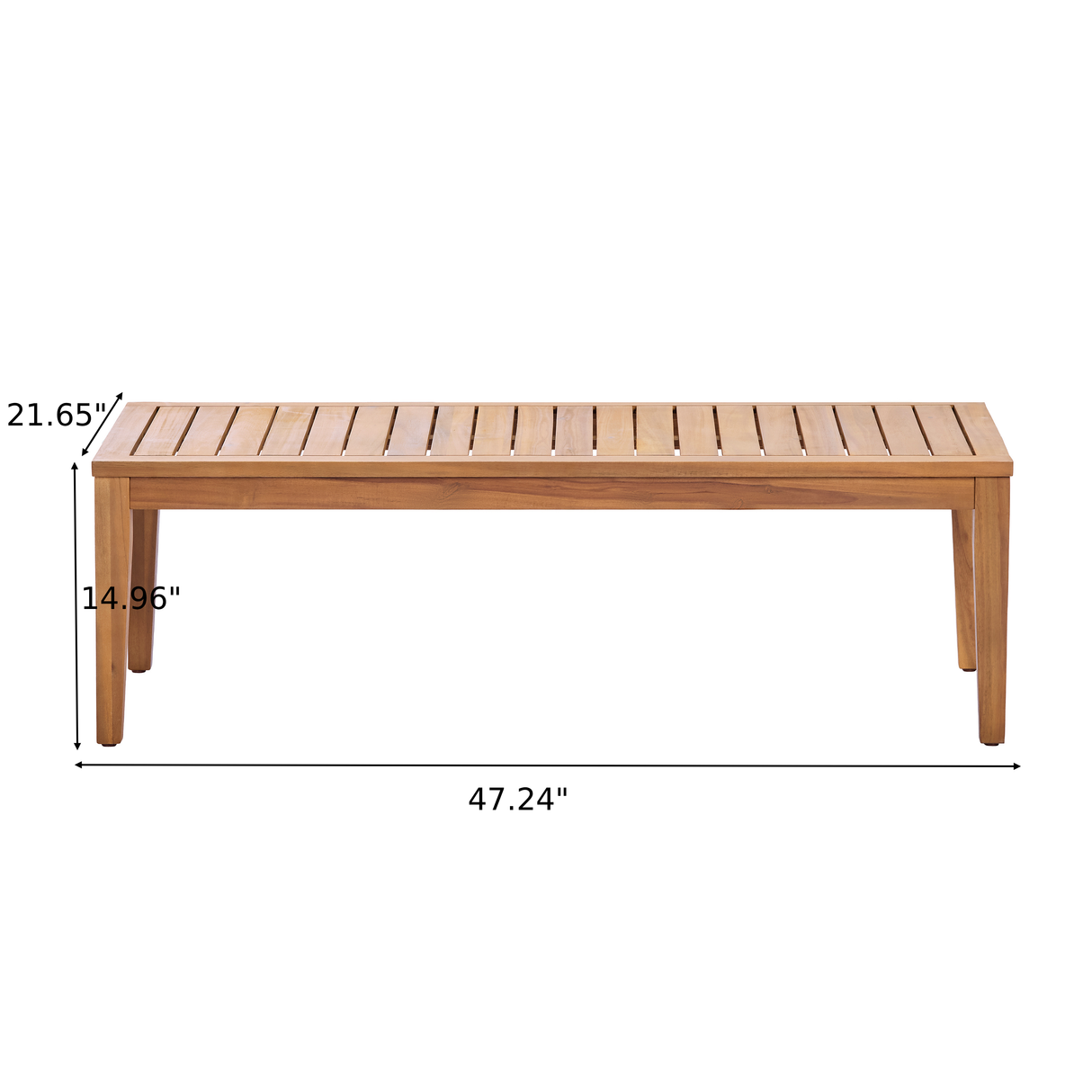 4 Piece Acacia Wood Patio Furniture Set with Soft Cushions