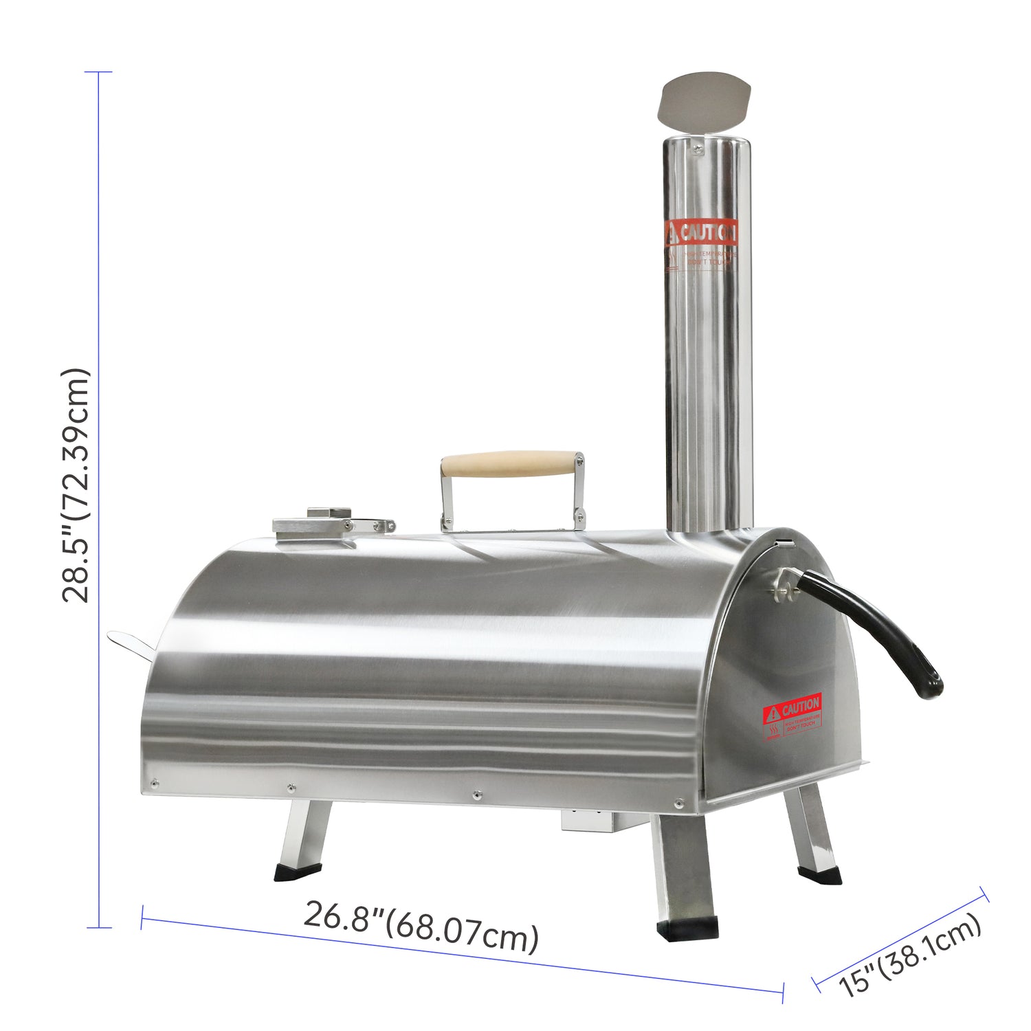 Outdoor Manual Rotating Pizza Oven – Portable Wood-Fired Oven