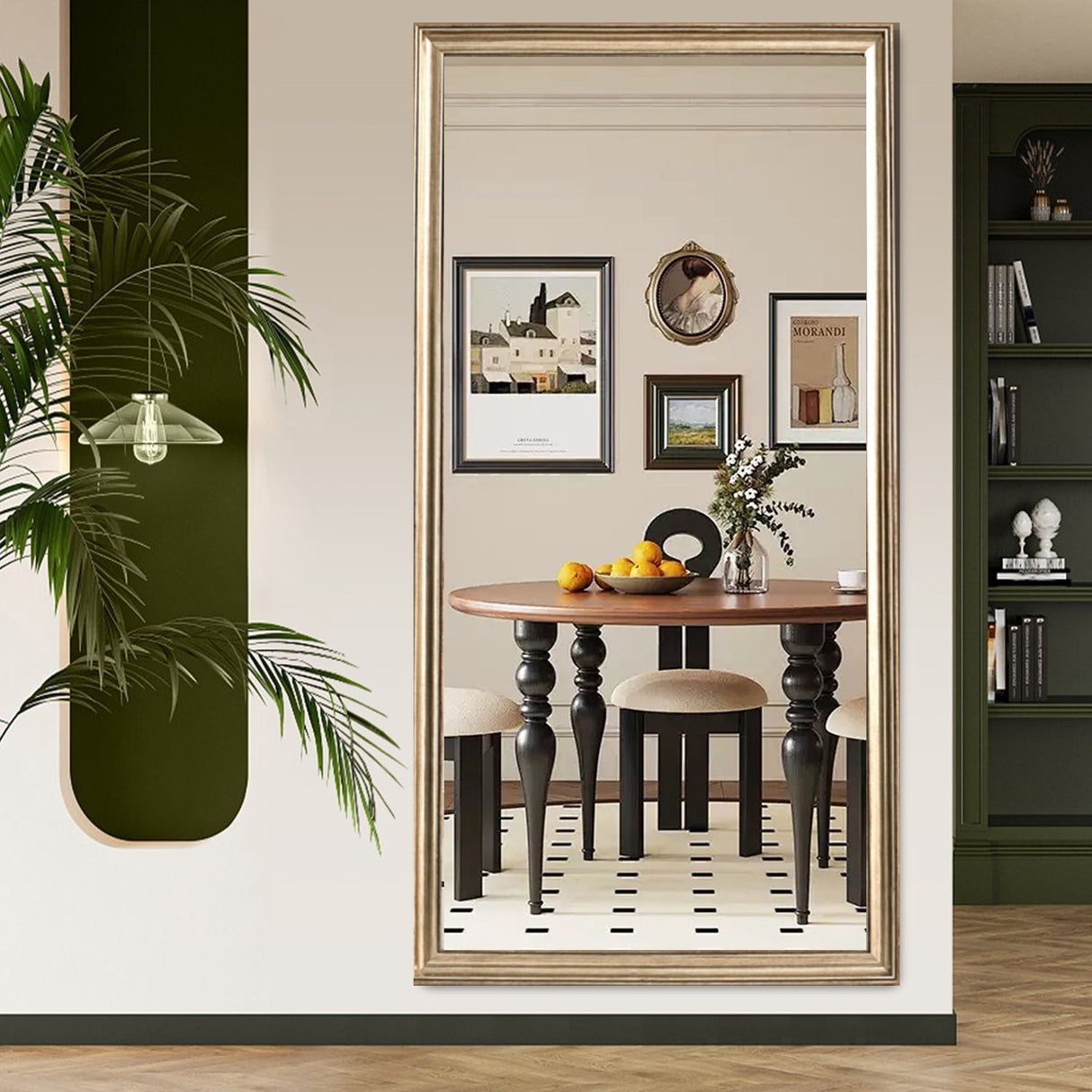 Full-Body Floor Mirror With Frame