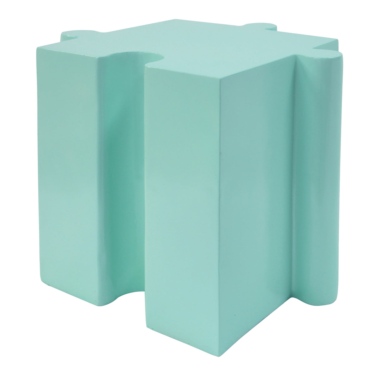 3-Piece Artistic Puzzle Table Set, Modular MGO Side Tables with Interlocking Design