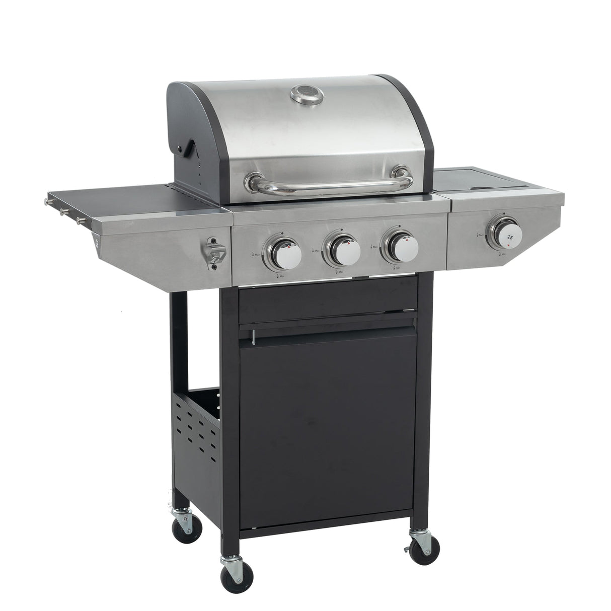 Propane Grill 3 Burner Stainless Steel Gas Grill with Side Burner