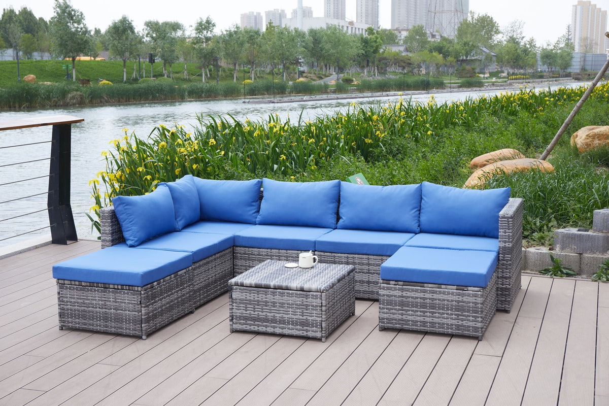 Patio Sofa With Cushions