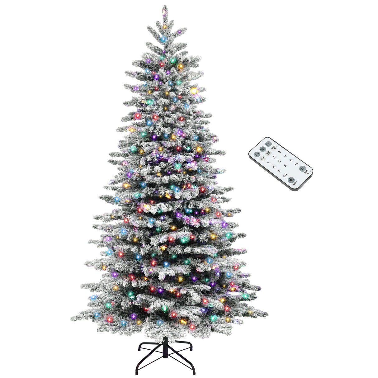 6.5ft Snow Flocked Artificial Christmas Tree