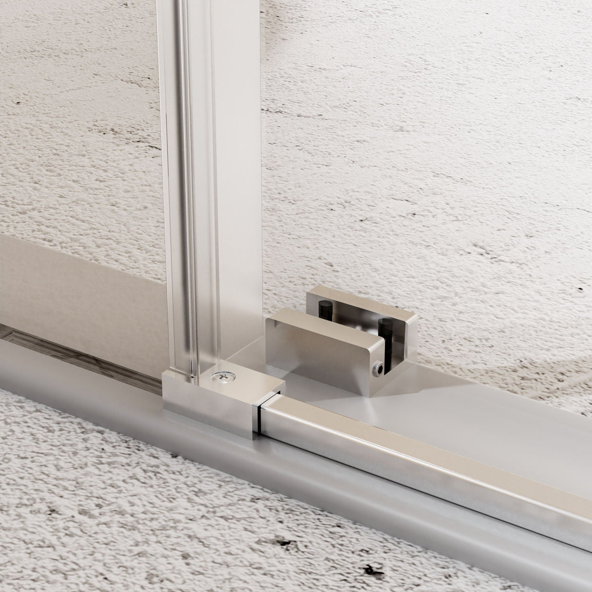 Frameless Single Sliding Soft Close Shower Doors, 5/16" Sgcc Tempered Glass