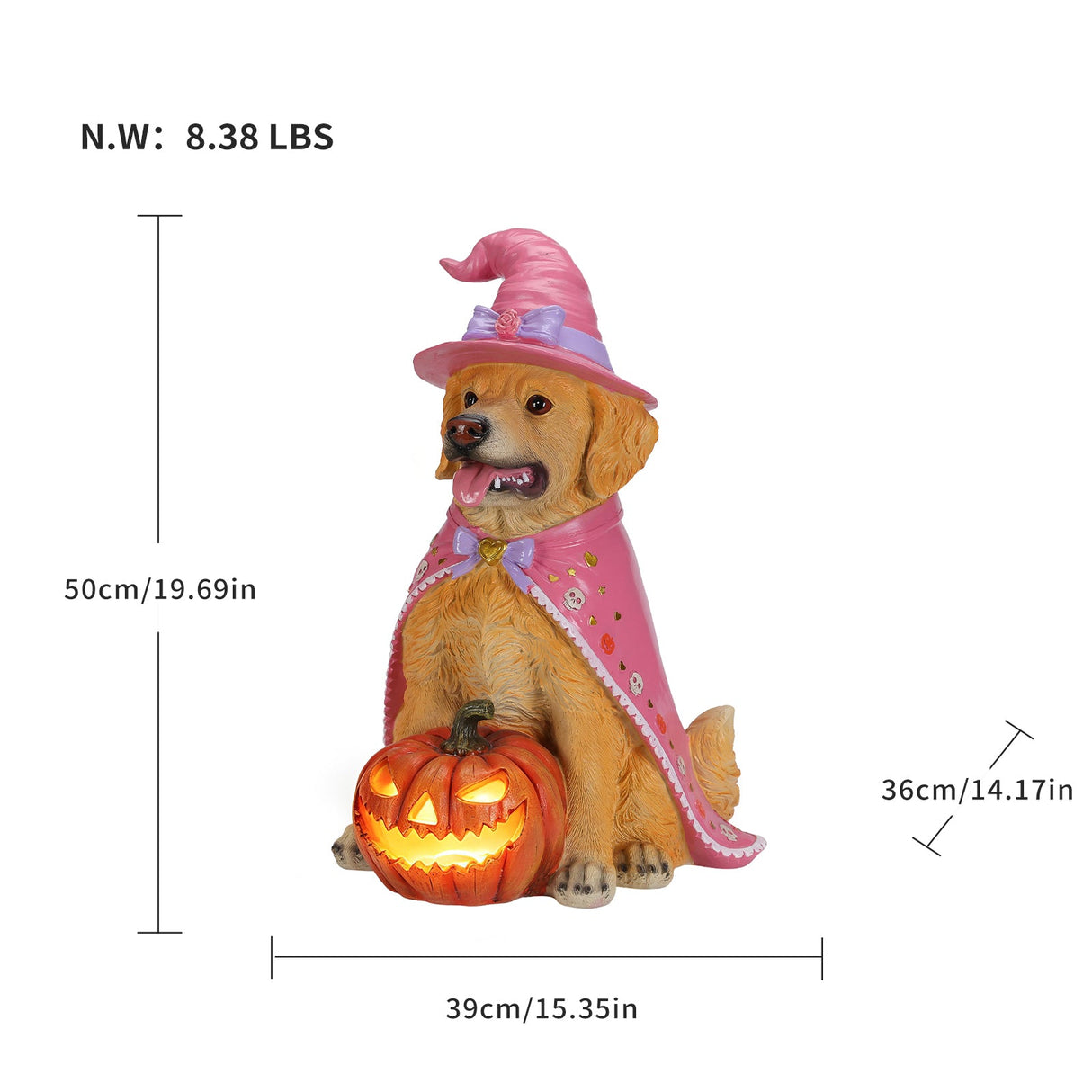 Halloween Golden Retriever Dog Statue