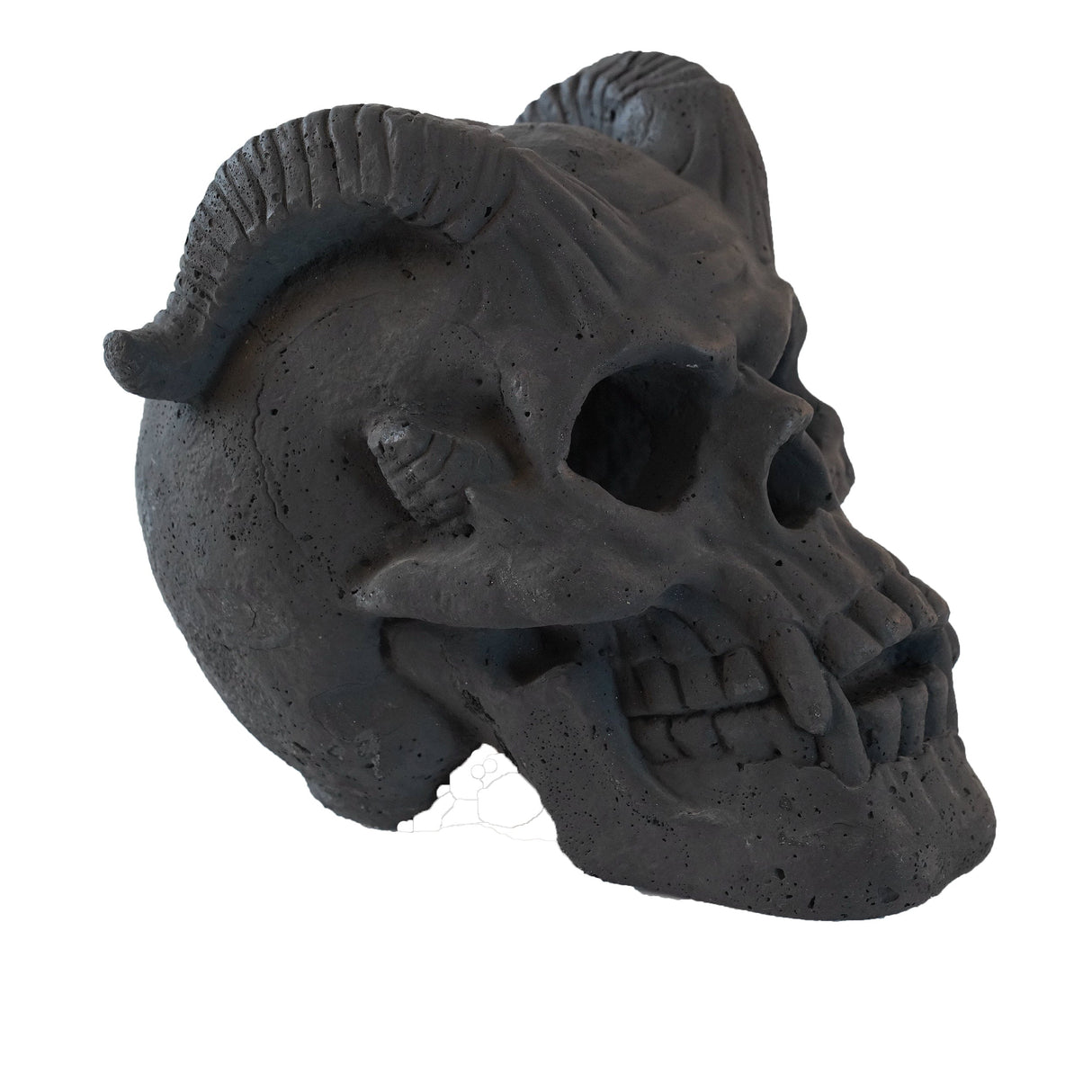 Hand-Forged Flame Skull for Fire Pits and Hearths