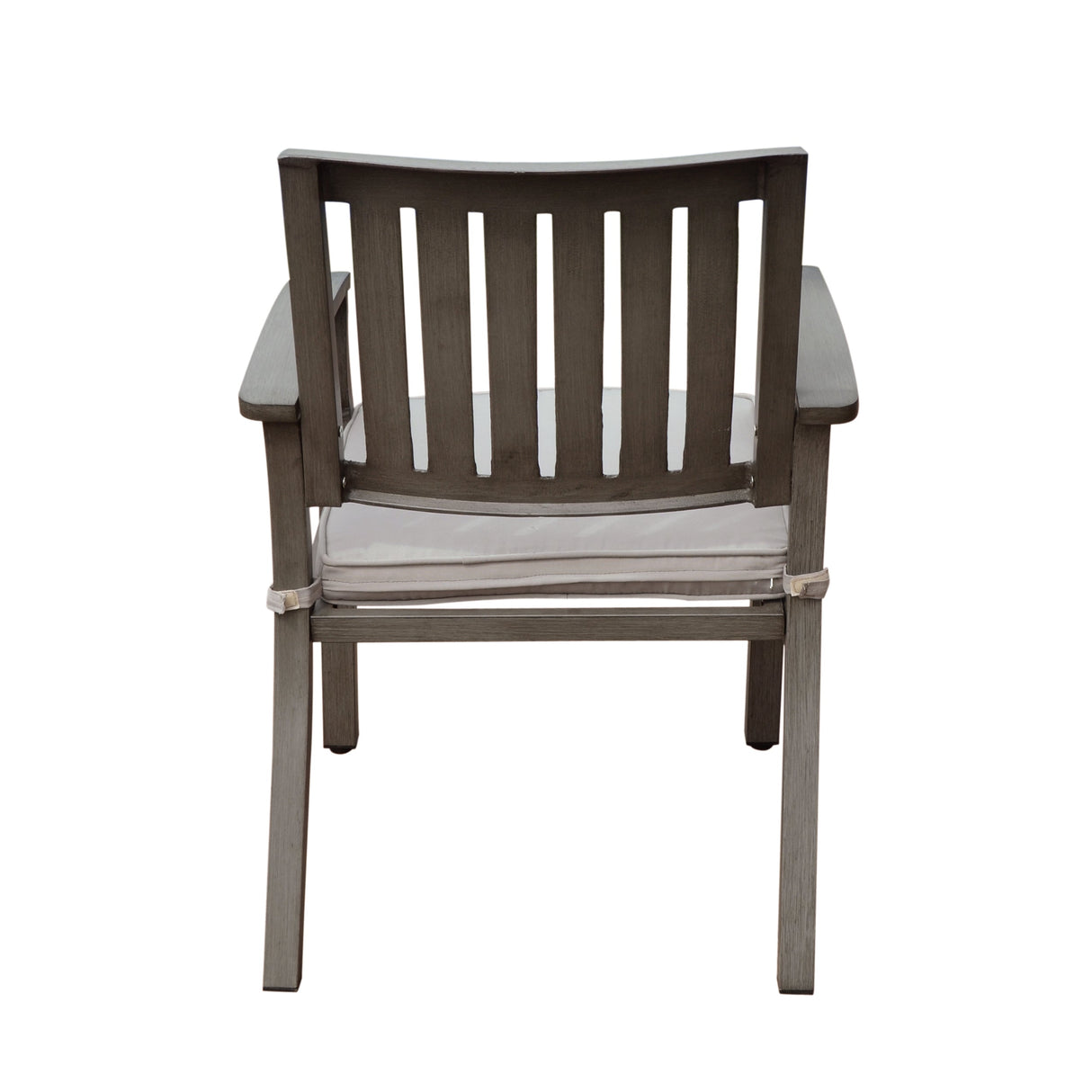 Outdoor Modern Aluminum Dining Chair with Cushion (Set of 2)