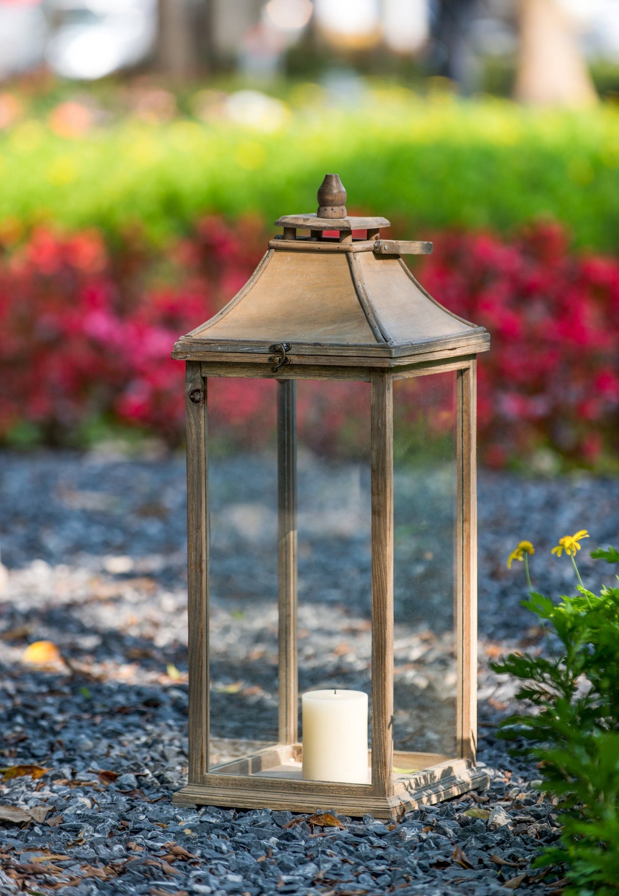 Wooden Candle Lantern Decorative, Hurricane Lantern Holder