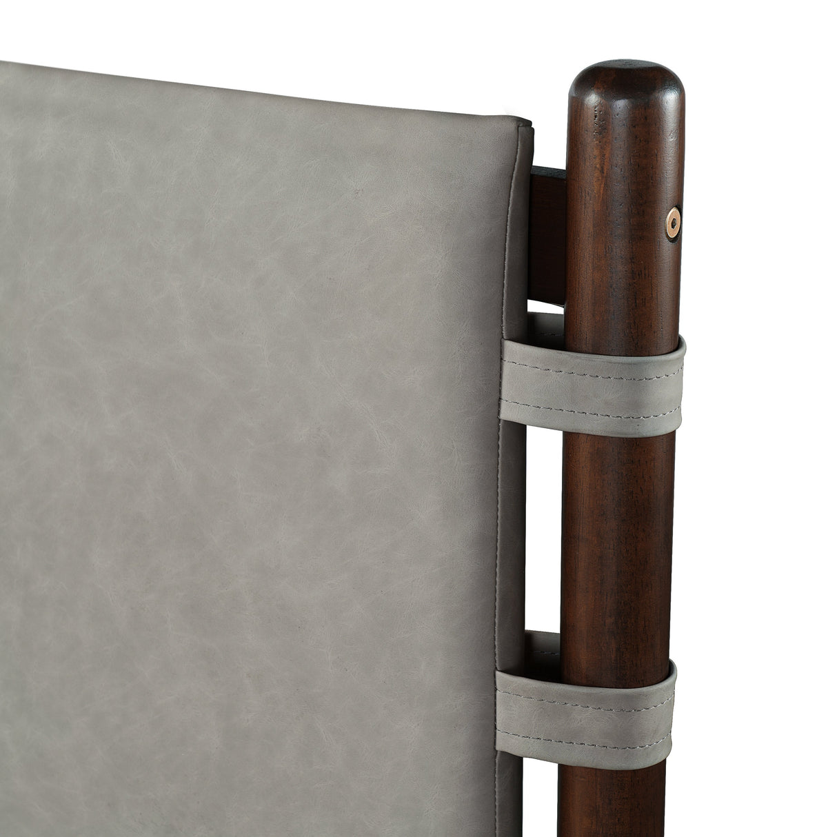 Premium Rubber Wood Platform Bed Frame King Size with Light Grey Headboard