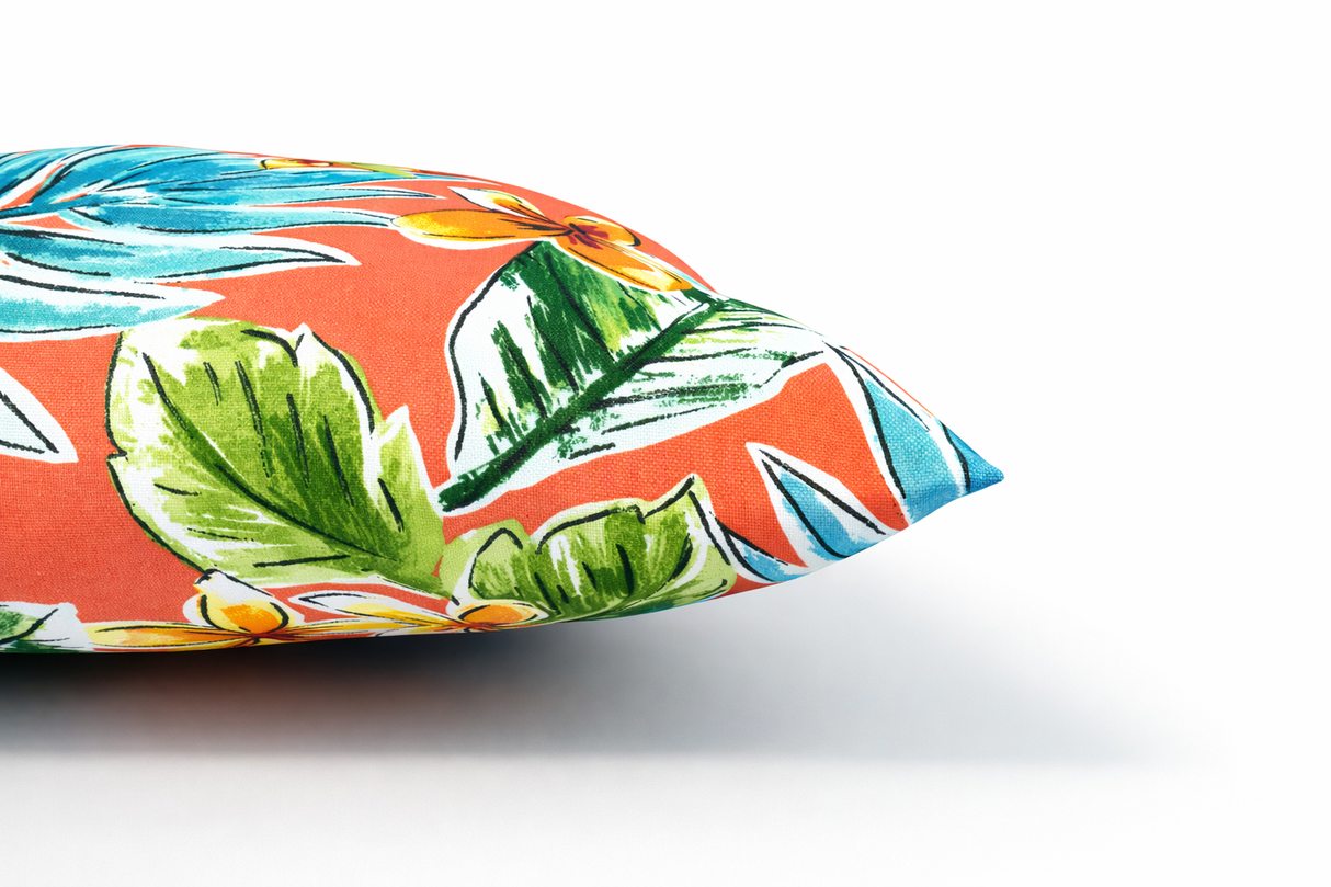 2 Pack Outdoor Throw Pillows, Waterproof & Fade-Resistant Patio Cushions (18x18 Inch, Bright Coral Pink)