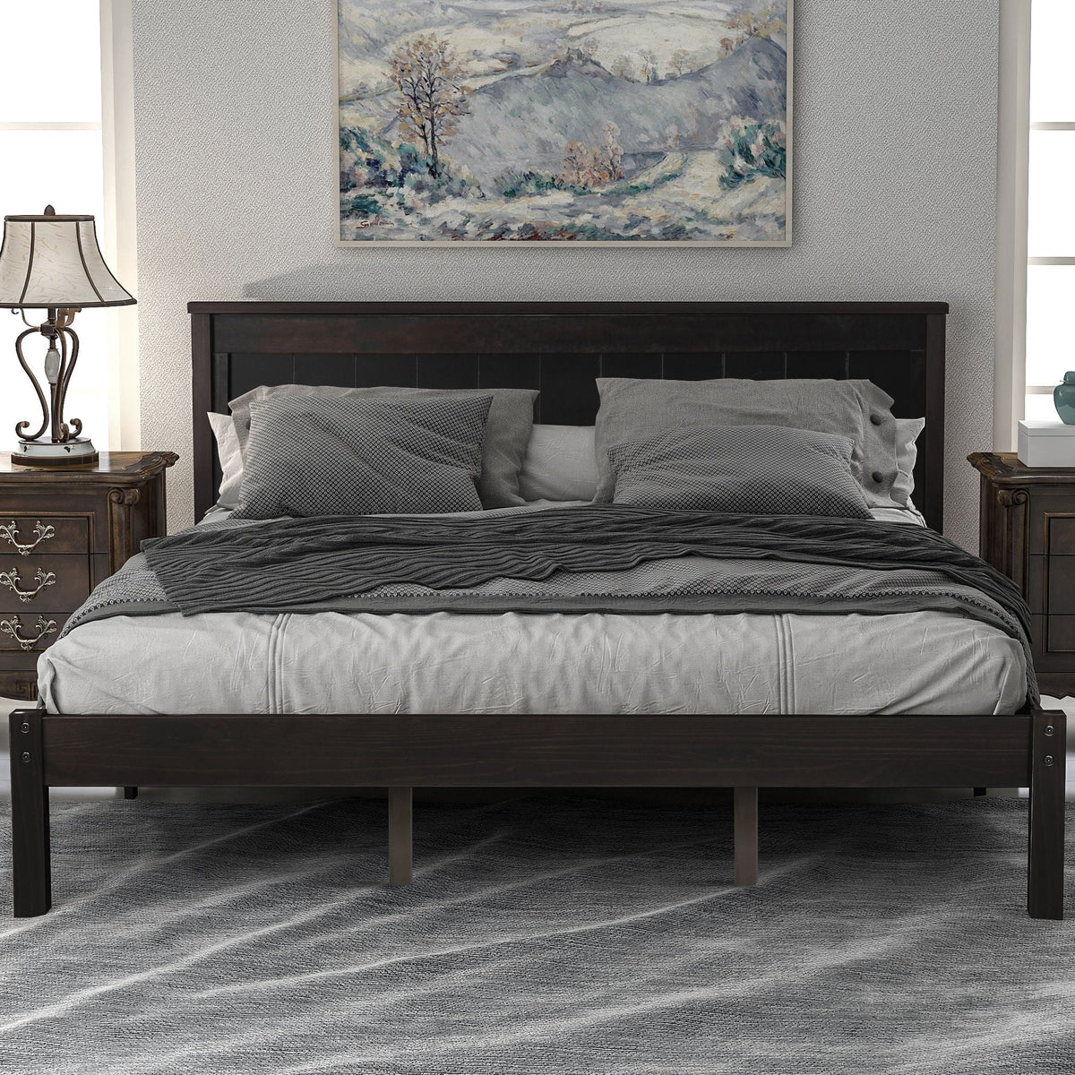 Platform Bed Frame With Headboard
