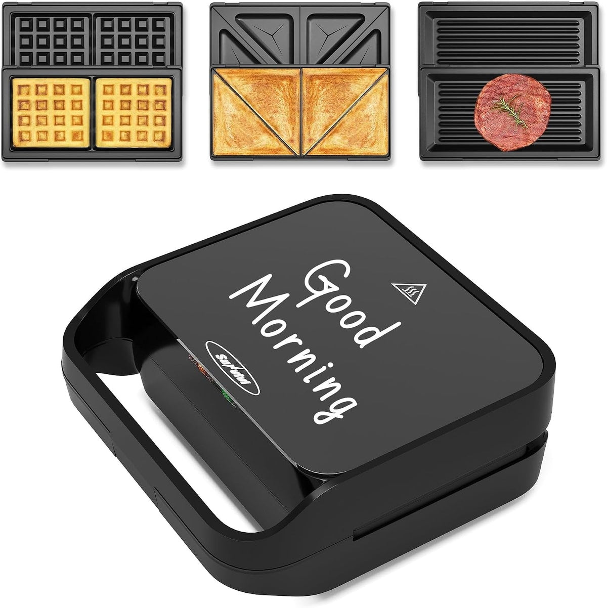 3-in-1 Electric Sandwich Maker & Waffle Grill