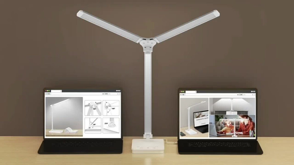 Adjustable LED Desk Lamp – Touch Dimmable Gooseneck Light for Office & Reading