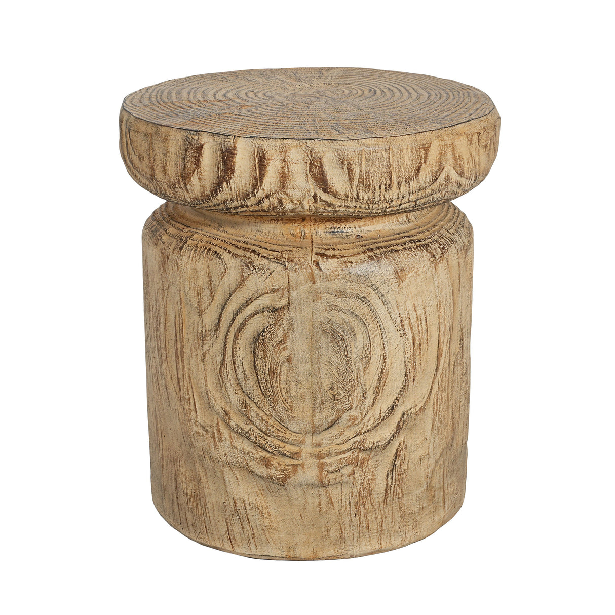 MGO Wood Grain Side Table - Natural