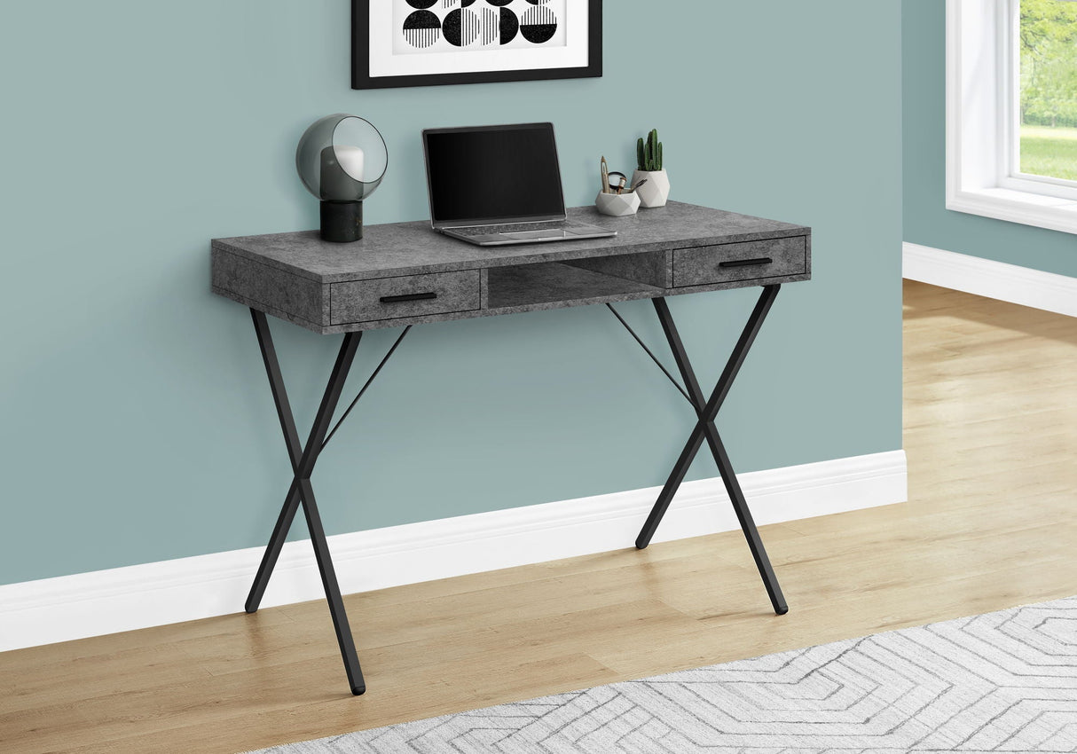 Computer Desk with Storage Drawers in Contemporary Style