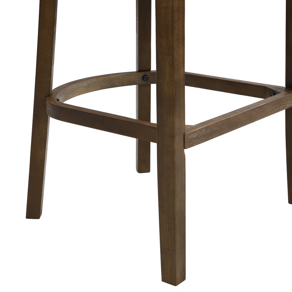Modern Rubberwood Bar Stool Set with Upholstered Seats