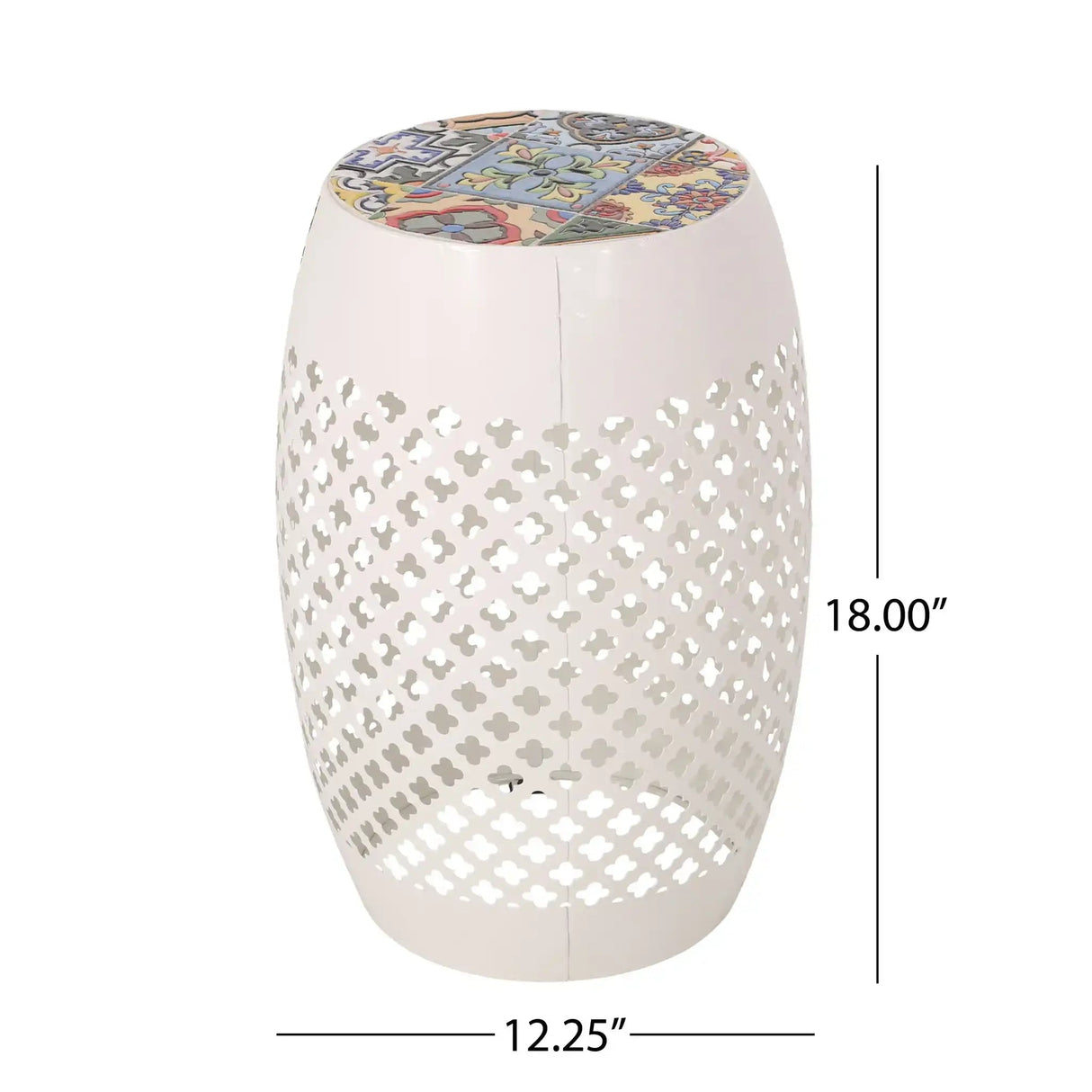 Roswell - Outdoor Side Table with Mosaic Tile Top