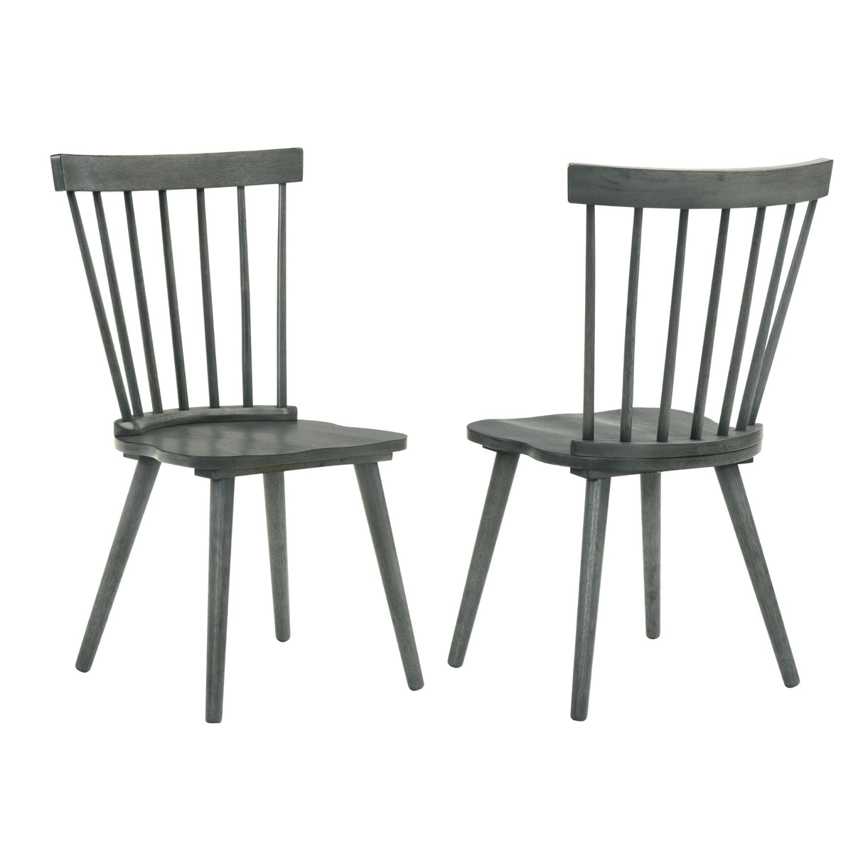Modern Farmhouse Spindle Back Dining Chairs, Set of 2