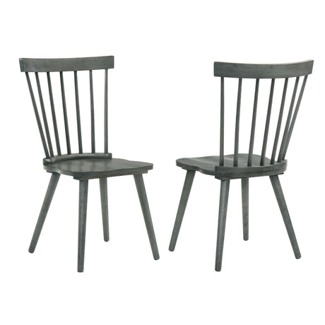 Modern Farmhouse Spindle Back Dining Chairs, Set of 2