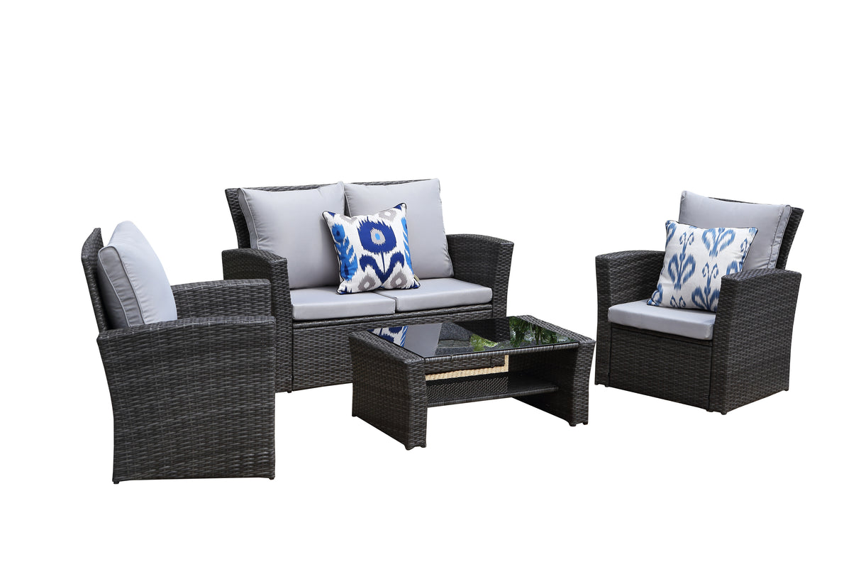 4-pieces-pe-rattan-wicker-outdoor-patio-furniture-set-with-grey-cushions-Outdoor-Furniture-Sets
