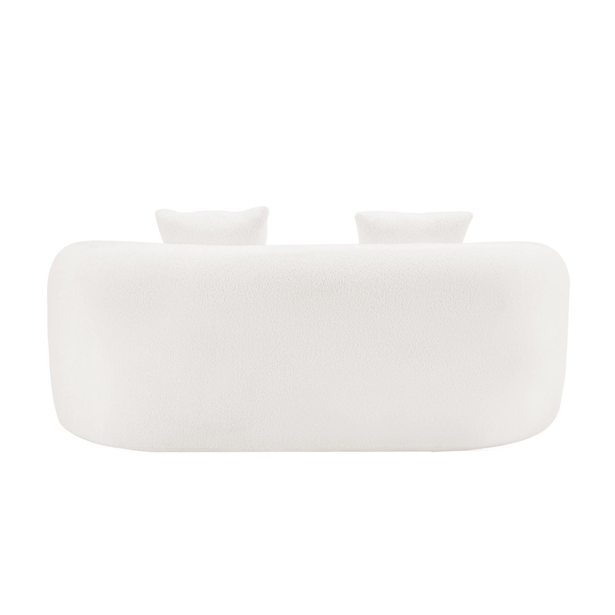 Curved Loveseat Sofa With Round Armrest