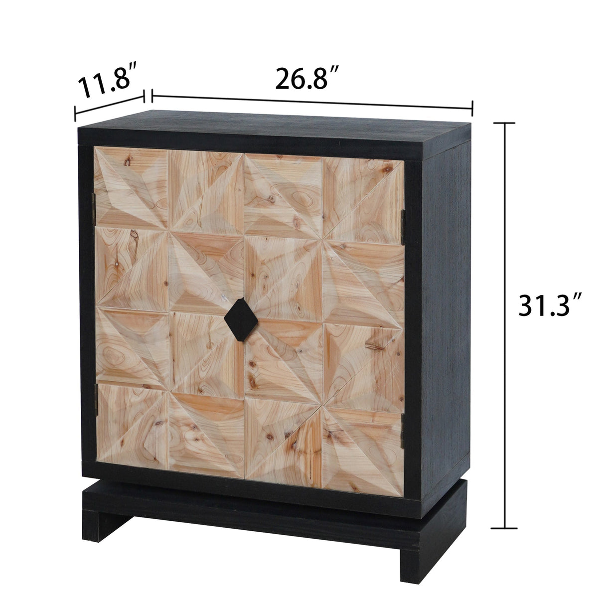 3D Geometric Double-Door Cabinet